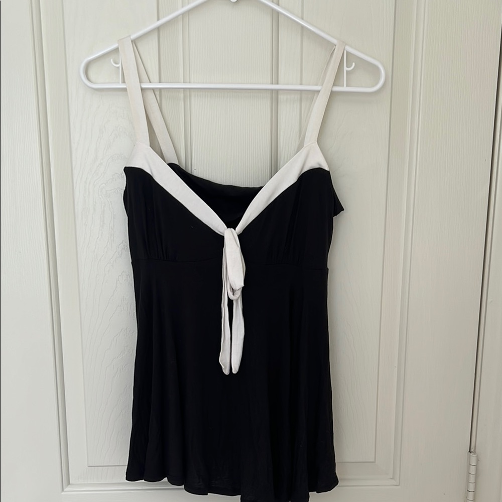 Elegant Black and White Women's Top